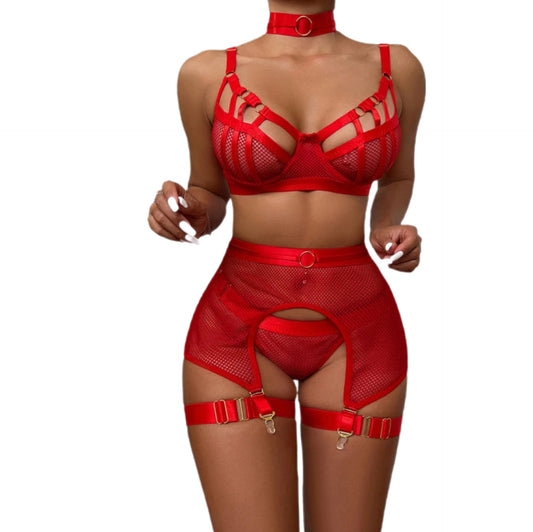 Ensemble Lingerie Sexy Femme – Tenue Érotique Ultra Féminine avec Soutien-Gorge et Culotte